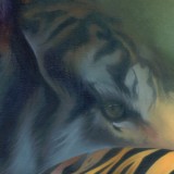 Detail from Tiger Moving Nowhere At All by Mark Sheeky