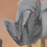 Detail from Flesh Vase With Stone Flowers by Mark Sheeky
