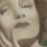 Detail from Portrait of Marlene Dietrich as a Waterfall by Mark Sheeky