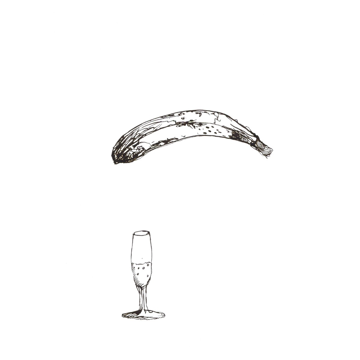 Banana Wine Flute by Mark Sheeky