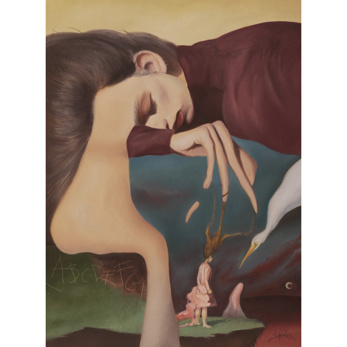She Was Always Asleep At School by Mark Sheeky