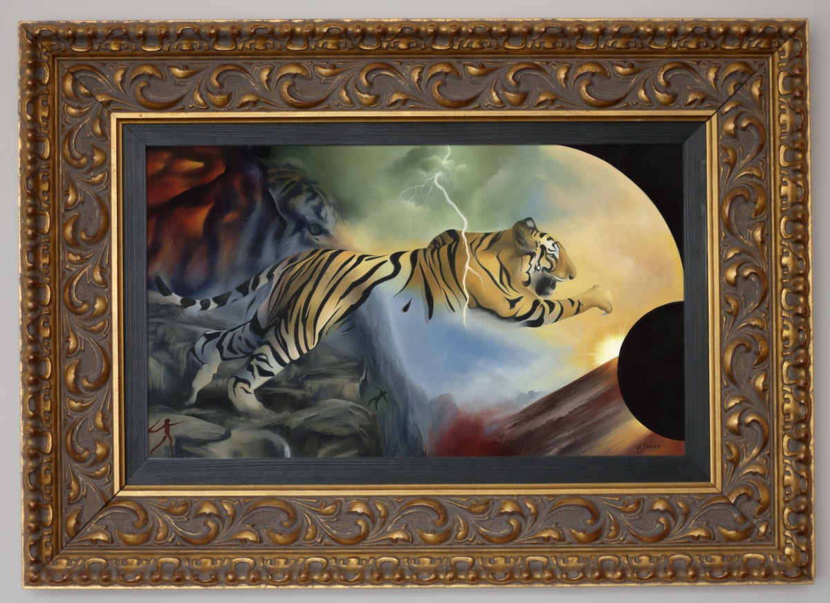 Tiger Moving Nowhere At All by Mark Sheeky