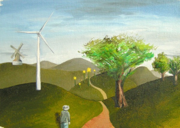 Landscape With Windmills by Mark Sheeky